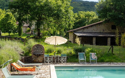 Villa Amiata: Water, Plant, Property, Building, Green, Nature, Umbrella, Tree, Swimming Pool, Outdoor Furniture