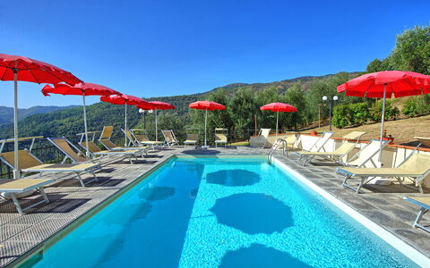 Casalta: Water, Sky, Property, Swimming Pool, Azure, Umbrella, Building, Outdoor Furniture, Shade, Sunlounger