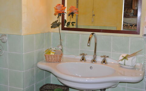 Casale Della Torre: Mirror, Tap, Sink, Plumbing Fixture, Property, Flower, Photograph, Plant, Bathroom Sink, Bathroom