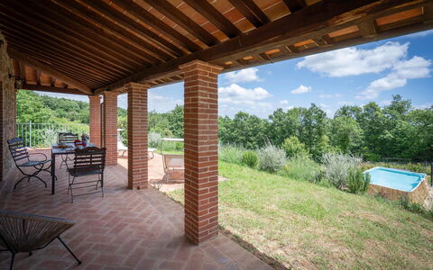 Vineyard’s Cottage With Pool, Ac, Wifi - Siena: Plant, Property, Sky, Cloud, Nature, Wood, Shade, Lighting, Architecture, Tree