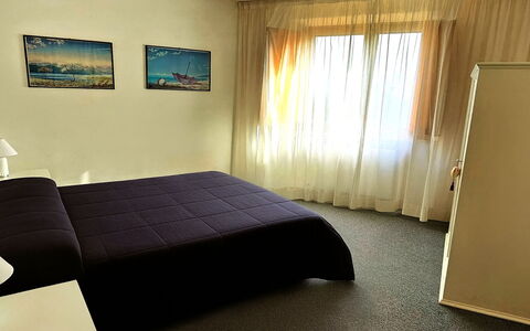 La Piccola Rocca: Bed, Floor, Bedroom, Interior Design, Flooring, Furniture, Wood, Bed Sheet, Bedding, Room