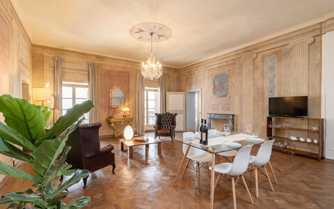 Appartamento Reale: Furniture, Table, Plant, Couch, Wood, Building, Chair, Window, Interior Design, Picture Frame