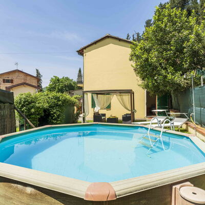Camaiore House With Pool, La Casa Dei Ricci: Water, Property, Sky, Plant, Swimming Pool, Azure, Tree, Shade, Building, Leisure