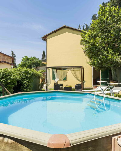 Camaiore House With Pool, La Casa Dei Ricci: Water, Property, Sky, Plant, Swimming Pool, Azure, Tree, Shade, Building, Leisure