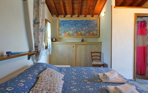 La Casetta: Property, Furniture, Building, Blue, Azure, Wood, Textile, Interior Design, Bed, Floor