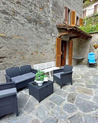 Casa Le Grotte: Plant, Building, Window, Flowerpot, Houseplant, Couch, Architecture, Outdoor Furniture, Road Surface, House