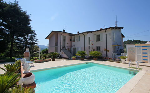 Casa Luigi: Water, Plant, Sky, Property, Building, Swimming Pool, Azure, Grass, Tree, Leisure