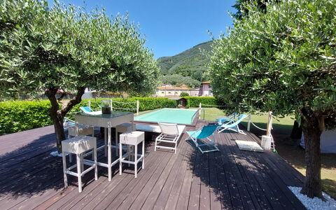 Villa L'antico Casale: Plant, Sky, Table, Furniture, Shade, Outdoor Furniture, Tree, Wood, Outdoor Table, Natural Landscape