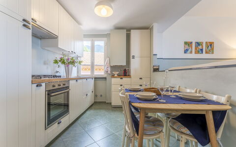 Emma House, Terrace and Sea View, Moneglia: Cabinetry, Furniture, Kitchen Sink, Property, Countertop, Kitchen, Sink, Kitchen Appliance, Building, Tap