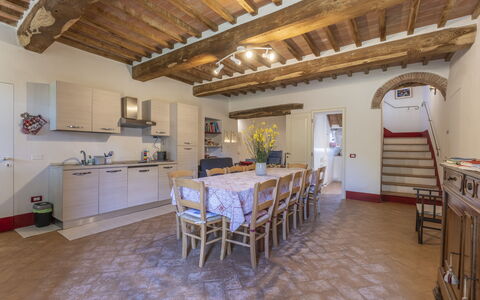 Le Casaline Di Sopra, Massa Marittima: Furniture, Property, Table, Cabinetry, Wood, Countertop, Living Room, Chair, Floor, Flooring