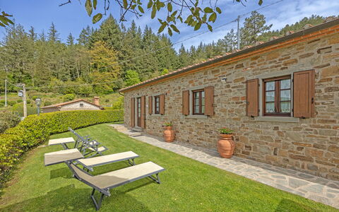 La Montanina: Plant, Building, Property, Window, Sky, Tree, House, Grass, Outdoor Bench, Land Lot