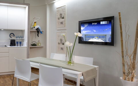 Boheme With Beach & Breakfast Included: Furniture, Property, Table, Plant, Azure, Cabinetry, Interior Design, Building, Floor, Chair