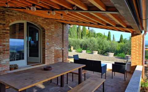Casa Andrea: Property, Plant, Table, Wood, Building, Shade, Interior Design, Lighting, Cottage, Wood Stain