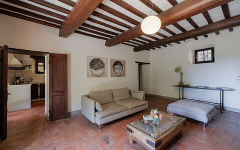 Villa Delle Rose: Property, Couch, Furniture, Table, Wood, Interior Design, Living Room, Architecture, Window, Floor