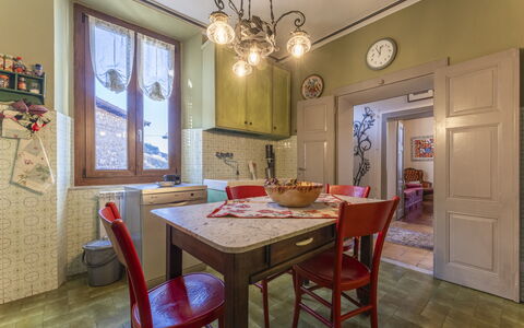 Orazio Liberty House,Lunigiana, Nature: Table, Furniture, Property, Picture Frame, Wood, Chair, Door, Interior Design, Decoration, Floor