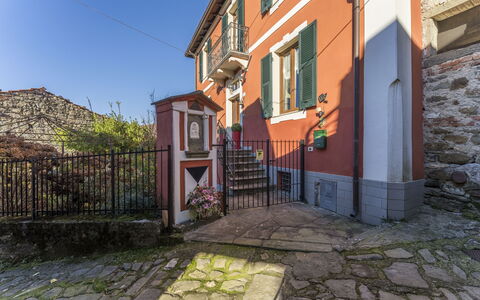 Orazio Liberty House,Lunigiana, Nature: Plant, Window, Building, Road Surface, Sky, Residential Area, Neighbourhood, Wood, City, Facade