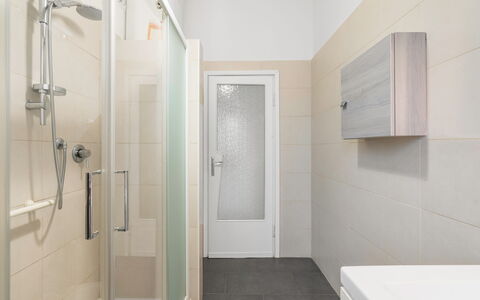Romina Apartment, Florence, Campo Marte: Bathroom, Flooring, Wall, Plumbing Fixture, Floor, Interior Design, Toilet, Bathroom Sink, Plumbing, Sink
