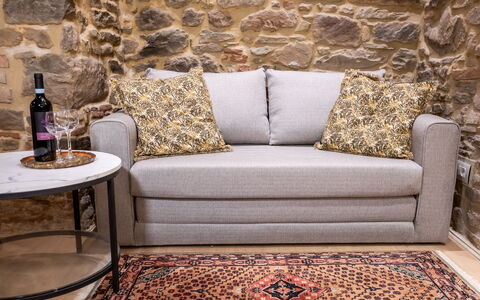 Maccari Suite: Furniture, Couch, Cushion, Living Room, Throw Pillow, Pillow, Natural Material, Hardwood, Sofa Bed