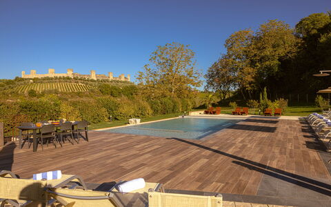 Le Volte, Borgo Campassini, Monteriggioni: Furniture, Outdoor Furniture, Garden, Chair, Outdoor Table, Eco Hotel, Shade, Swimming Pool, Sunlounger, Landscaping