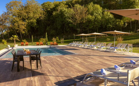 La Piazzetta, Borgo Campassini, Monteriggioni: Swimming Pool, Outdoor Furniture, Furniture, Resort, Sunlounger, Chair, Eco Hotel, Umbrella, Leisure, Garden