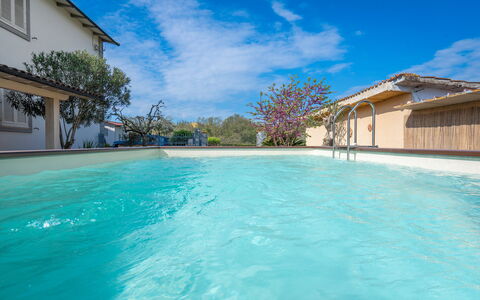 Borgo House In Florentine Hills With Pool: Blue, Swimming Pool, Composite Material, Resort, Water Feature, Eco Hotel, Hotel, Leisure Centre, Villa, Resort Town