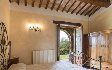 Podere Aurora: Wall, Furniture, Interior Design, Ceiling, Bedroom, Floor, Home, Bed Frame, Room, Bed