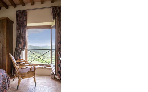 Villa Torre: Furniture, Valley, Chair, Wood Stain, Balcony, Linens, Reservoir, Hardwood, Tarn
