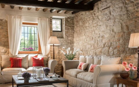 Villa Savino: Furniture, Interior Design, Wall, Couch, Flooring, Living Room, Wood, Table, Textile, Room