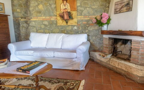 Podere del Mezzadro: Furniture, Flooring, Wood, Interior Design, Floor, Table, Room, Lighting, Couch, Living Room