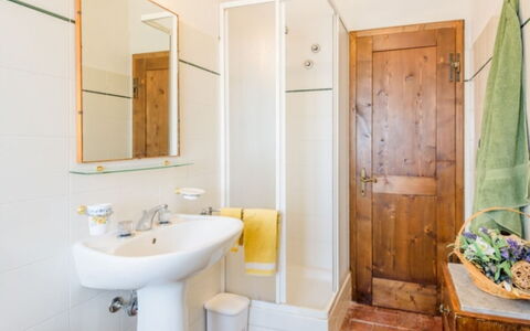 Podere del Mezzadro: Wall, Flooring, Floor, Interior Design, Bathroom, Plumbing Fixture, Bathroom Sink, Room, Ceiling, Plumbing