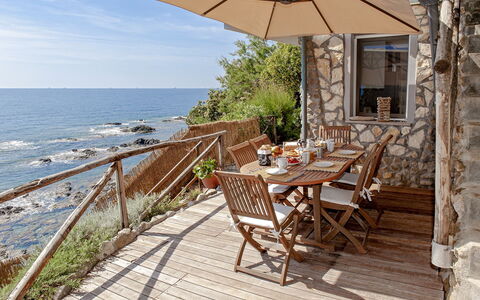 Vistamare: Furniture, Wood, Chair, Sea, Table, Outdoor Furniture, Coast, Coastal And Oceanic Landforms, Ocean, Resort