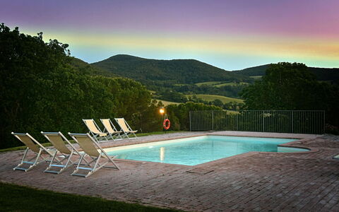 Villa Asia: Mountainous Landforms, Hill, Landscape, Swimming Pool, Hill Station, Mountain Range, Eco Hotel, Landscaping, Valley, Evening