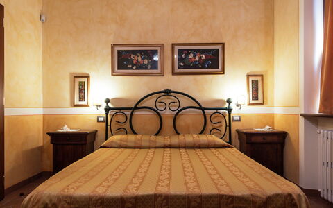 La Limonaia: Interior Design, Wall, Bed, Bedroom, Flooring, Bed Sheet, Floor, Bedding, Ceiling, Furniture