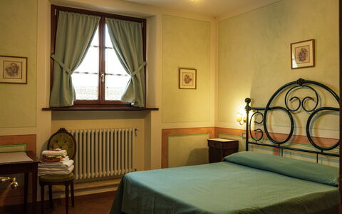 Il Noceto: Wall, Interior Design, Wood, Furniture, Bedroom, Flooring, Ceiling, Bed, Room, Floor