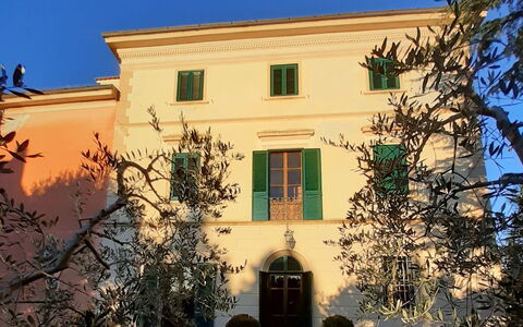 Ely Apartment In Villa, Wifi, Terricciola, Pisa: Estate, Garden, Hacienda, Lawn, Yard, Mansion, Landscaping, Villa, Driveway, Historic House