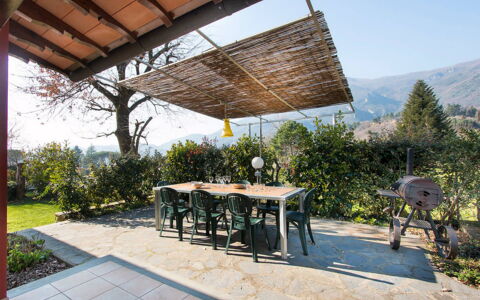 Villa Camaiore: Furniture, Shade, Outdoor Furniture, Outdoor Table, Chair, Garden, Mountain Range, Outdoor Structure, Eco Hotel, Flagstone