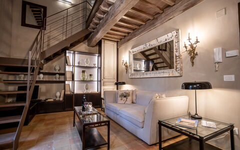 Stylish Apartment: Interior Design, Furniture, Flooring, Floor, Ceiling, Room, Lighting, Apartment, Home, Living Room