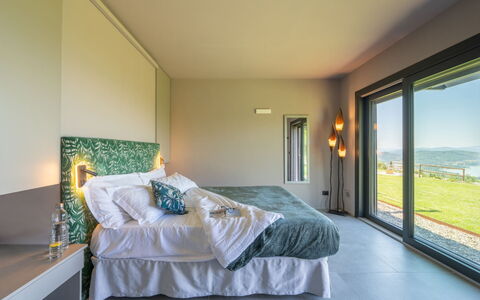 Villa Feronia: Pillow, Bedroom, Hotel, Resort, Bed, Villa, Linens, Lamp, Suite, Throw Pillow