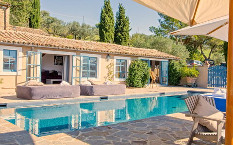 Villa Sagrantino: Swimming Pool, Outdoor Furniture, Furniture, Resort, Home, Chair, Estate, Shade, Sunlounger, Umbrella