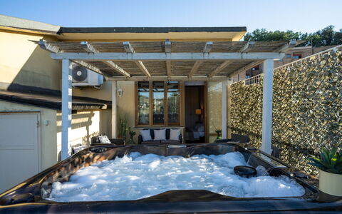 Casamia Tuscan Oasis: 4Br Panoramic Penthouse, Sky: Composite Material, Swimming Pool, Shade, Outdoor Furniture, Design, Jacuzzi, Outdoor Structure, Eco Hotel, Resort