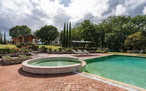 Dimora Di Castroncello: Tree, Shrub, Landscape, Garden, Water Feature, Swimming Pool, Landscaping, Fountain, Estate, Backyard