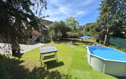 Il Volo Del Nibbio: Swimming Pool, Garden, Shade, Lawn, Backyard, Landscaping, Yard, Estate, Artificial Turf, Hacienda