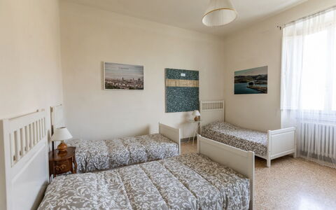 Villa Amelia: Bed, Bedroom, Wall, Furniture, Interior Design, Wood, Floor, Bed Sheet, Bedding, Flooring