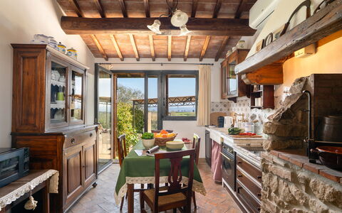 Casa Meletta: Furniture, Wood, Interior Design, Kitchen, Table, Home, Flooring, Countertop, Kitchen & Dining Room Table, Chair