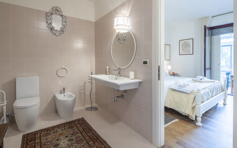 Bonaria Boutique House Ac, Wifi, Cinque Terre: Flooring, Plumbing Fixture, Floor, Interior Design, Bathroom, Plumbing, Sink, Lighting, Tap, Home