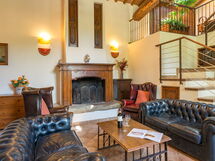 Living room and dining room