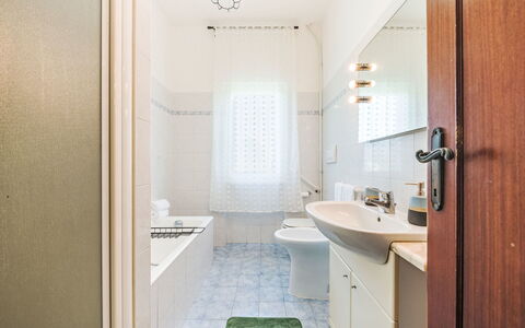 Celeste: Flooring, Bathroom, Wall, Floor, Interior Design, Plumbing Fixture, Ceiling, Bathroom Sink, Plumbing, Lighting