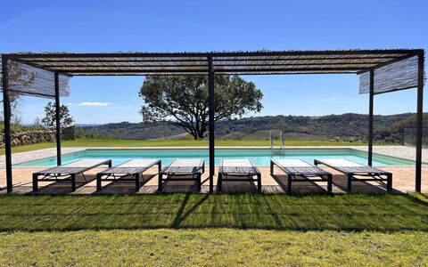 Villa Sassinoro: Swimming Pool, Shade, Outdoor Structure, Landscaping, Pergola, Resort, Pavilion, Eco Hotel, Outdoor Furniture