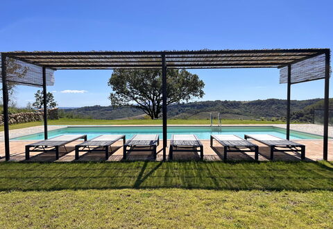 Villa Sassinoro: Swimming Pool, Shade, Outdoor Structure, Landscaping, Pergola, Resort, Pavilion, Eco Hotel, Outdoor Furniture