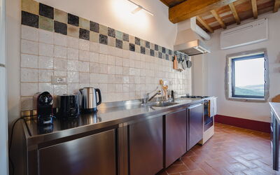 Mensano Old Town Apartment: Kitchen, Flooring, Countertop, Interior Design, Kitchen Appliance, Kitchen Stove, Major Appliance, Ceiling, Kitchen Sink, Floor
